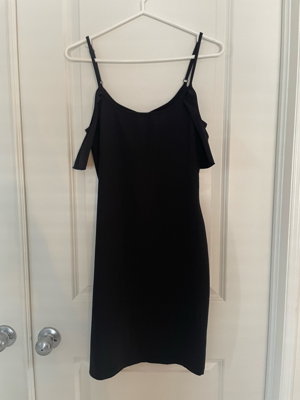 Noisy May Black Cold-Shoulder Midi Dress